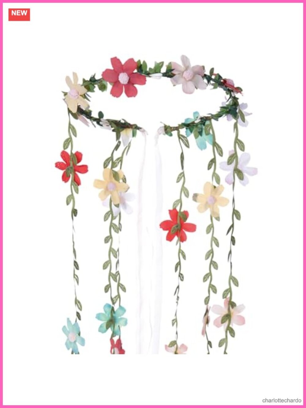 Handmade Fairy Flower Crown Adjustable Ribbon Headband